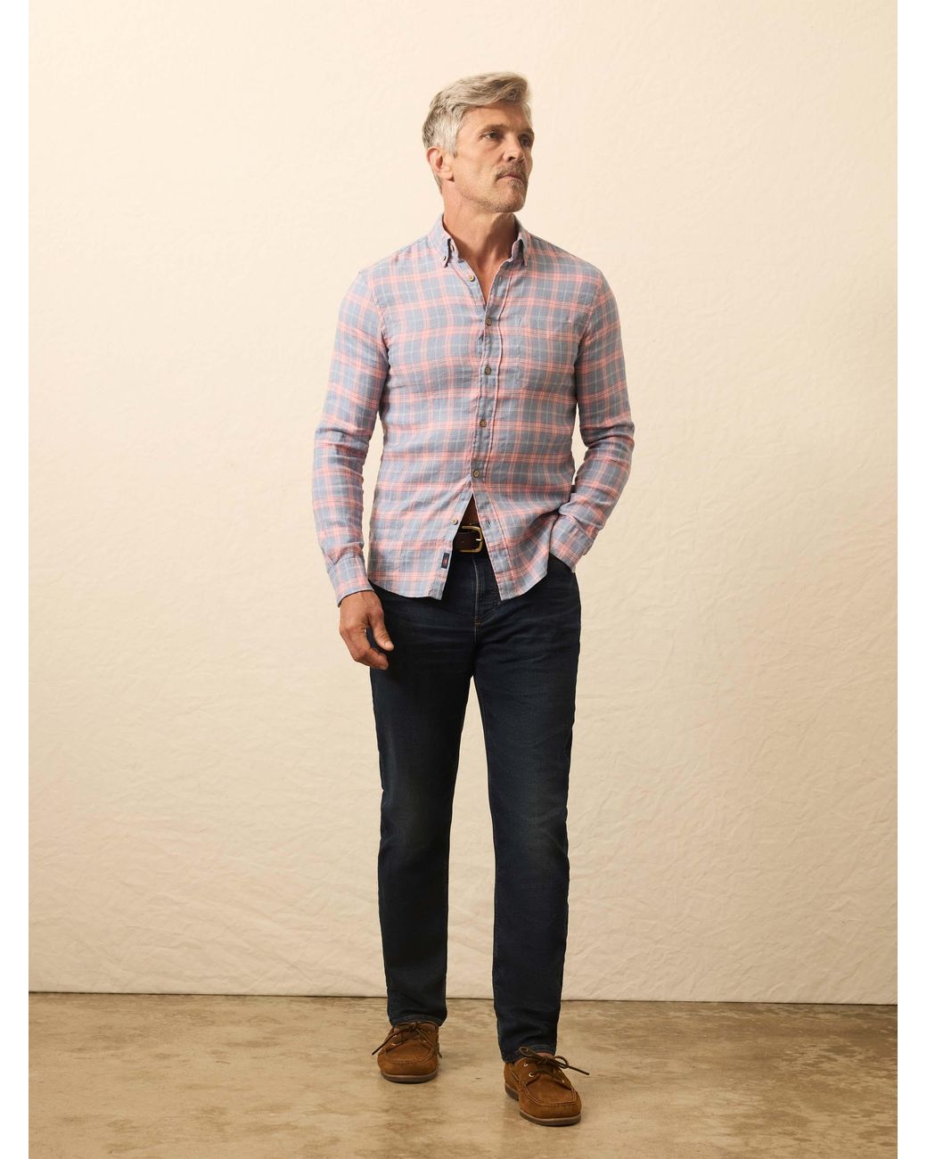 Faherty Brand Natural Long-Sleeve Breeze Shirt for men