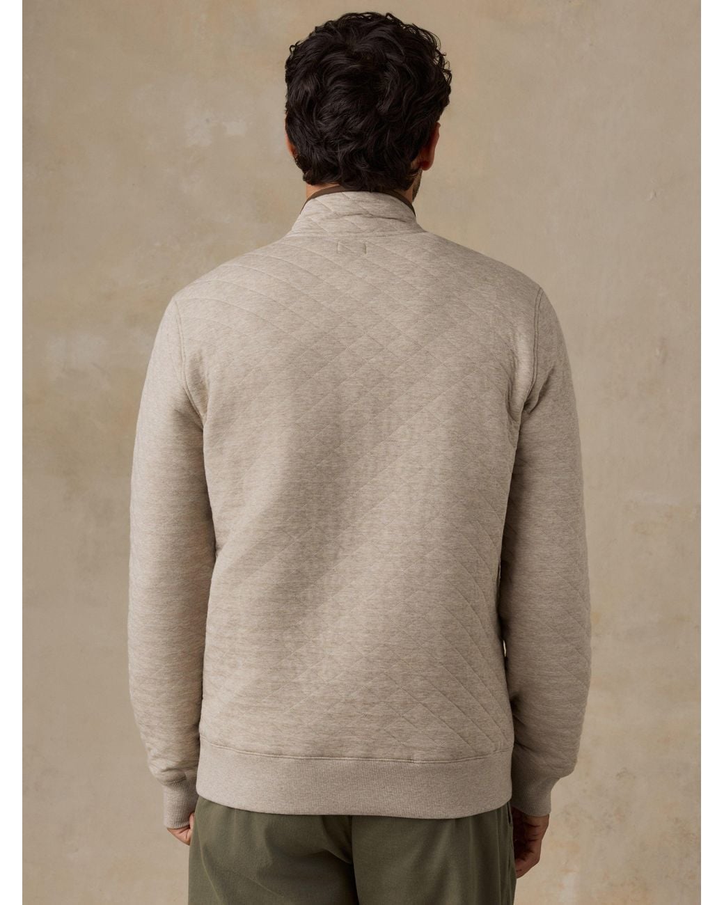 Faherty Brand Natural Epic Quilted Fleece Pullover for men