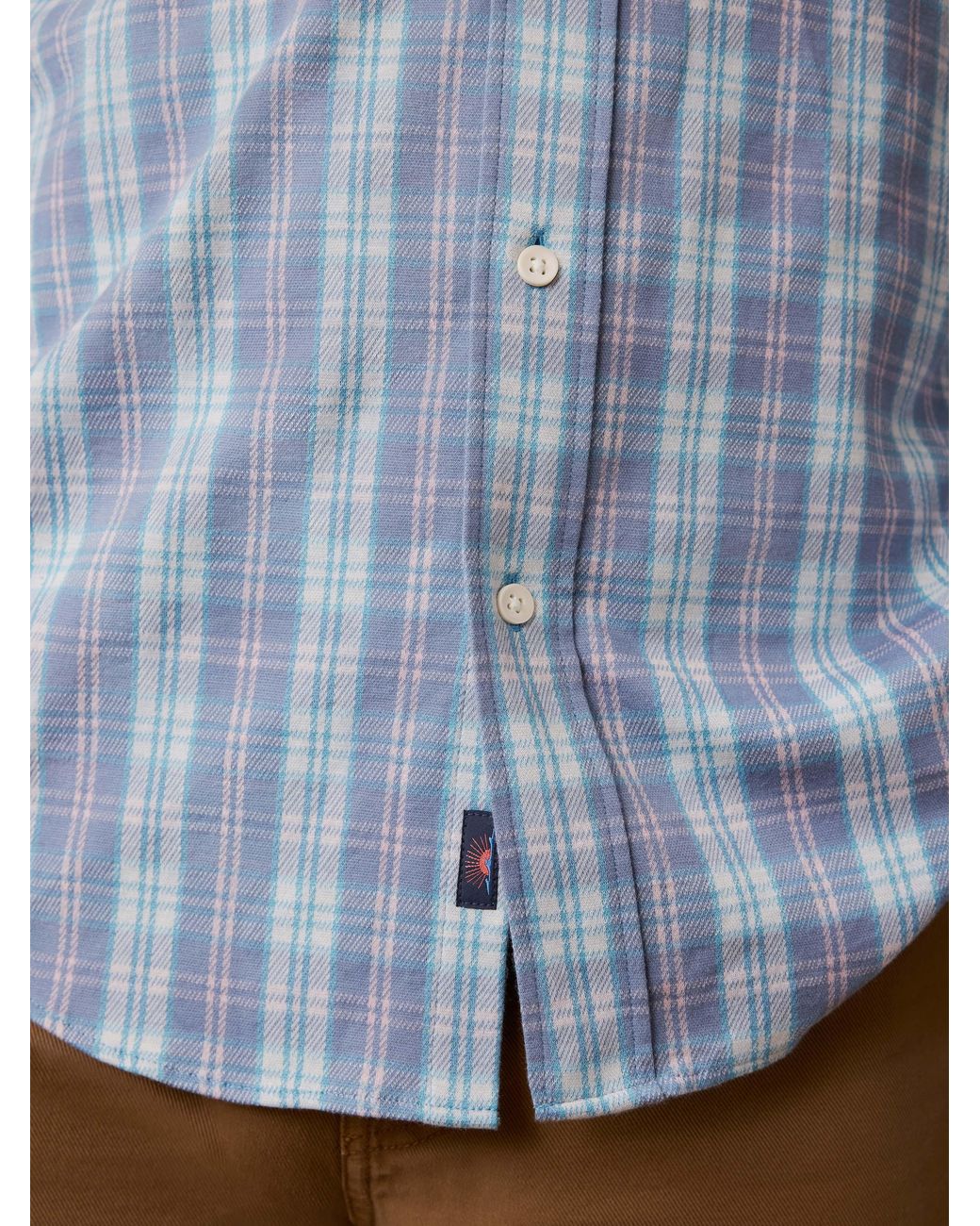 Faherty Brand Blue Coastline Knit Shirt for men
