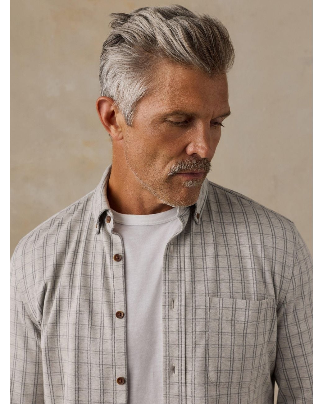 Faherty Brand Brown Coastline Knit Shirt for men