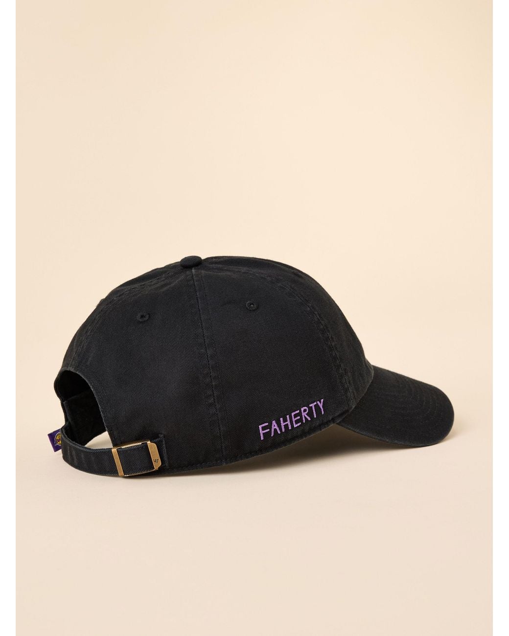 Faherty Brand Black La Lakers X '47 Clean Up Hat
