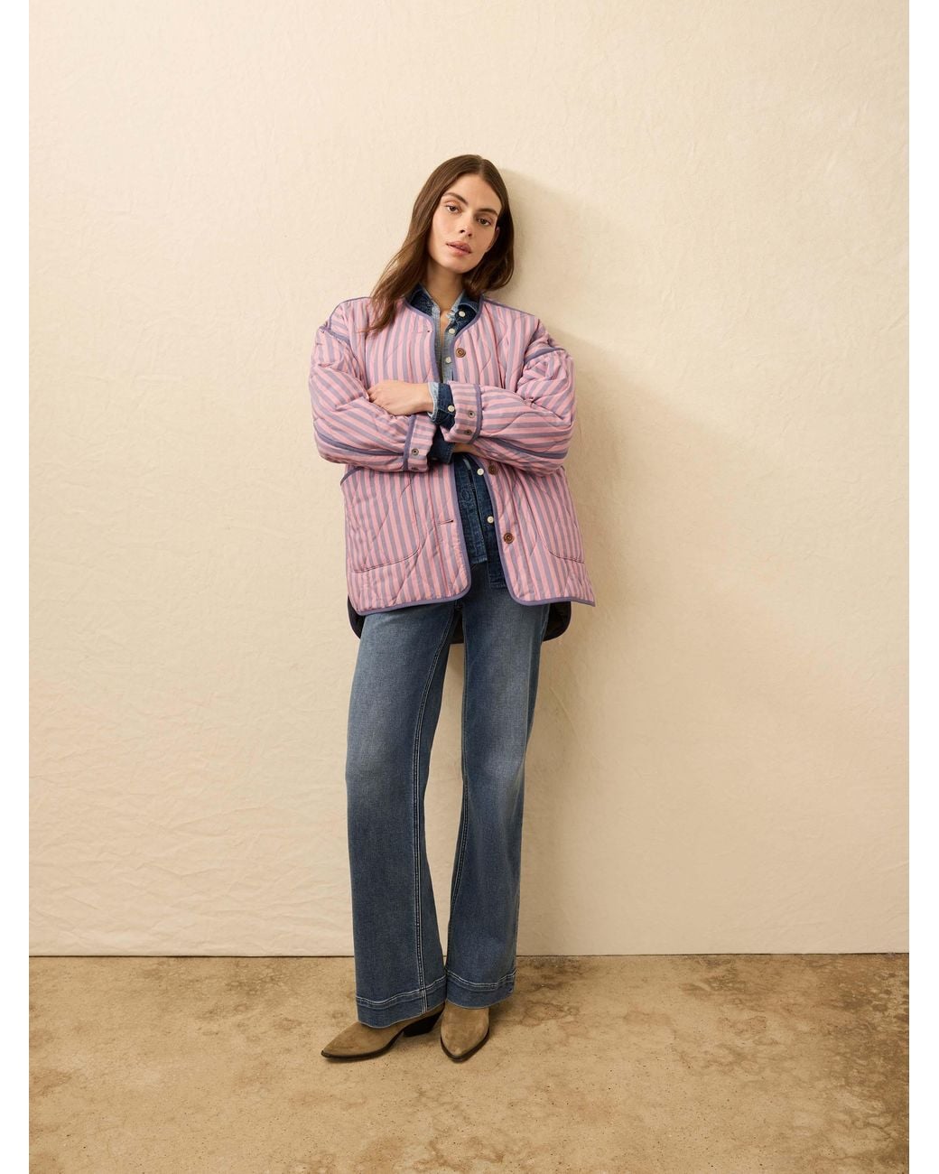 Faherty Brand Pink Horizon Series Quilted Jacket