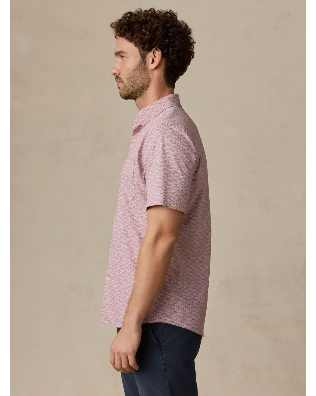Faherty Brand Natural Short-Sleeve Movement Monterey Shirt for men
