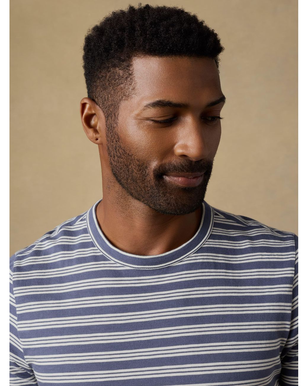 Faherty Brand Blue Sunwashed Regenerative T-Shirt for men