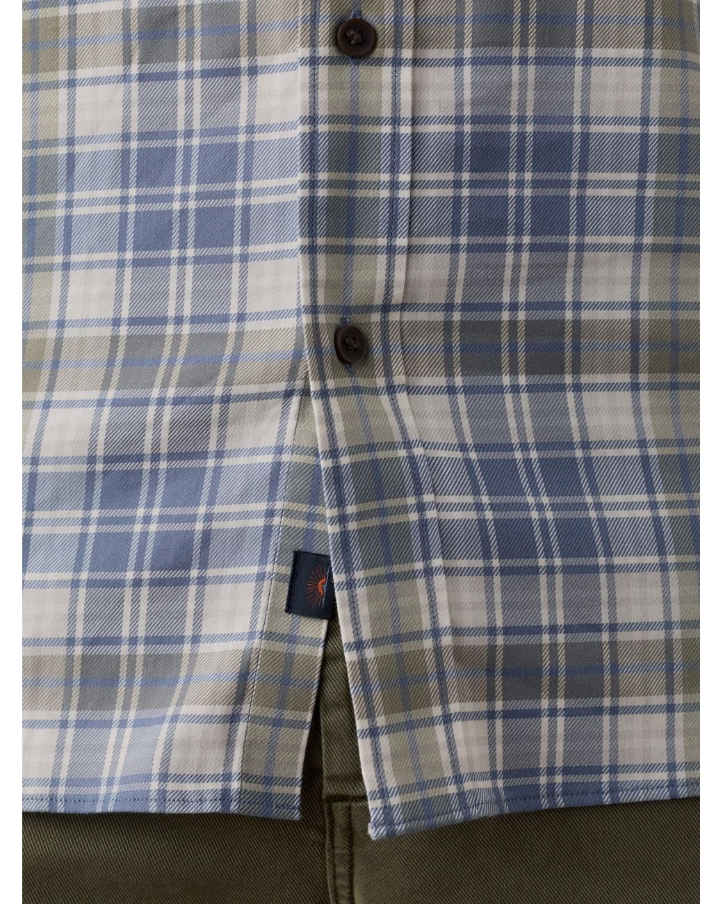 Faherty Brand Blue Soft Twill Movement Shirt for men