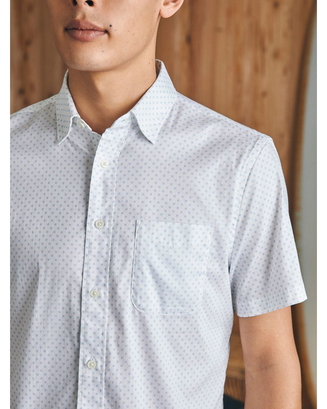 Faherty Brand White Movementtm Short-sleeve Shirt for men
