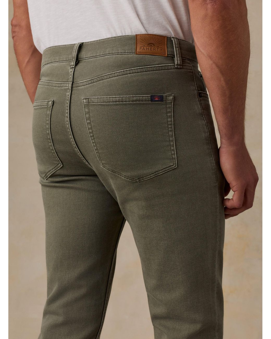 Faherty Brand Natural Stretch Terry 5-Pocket Pants for men