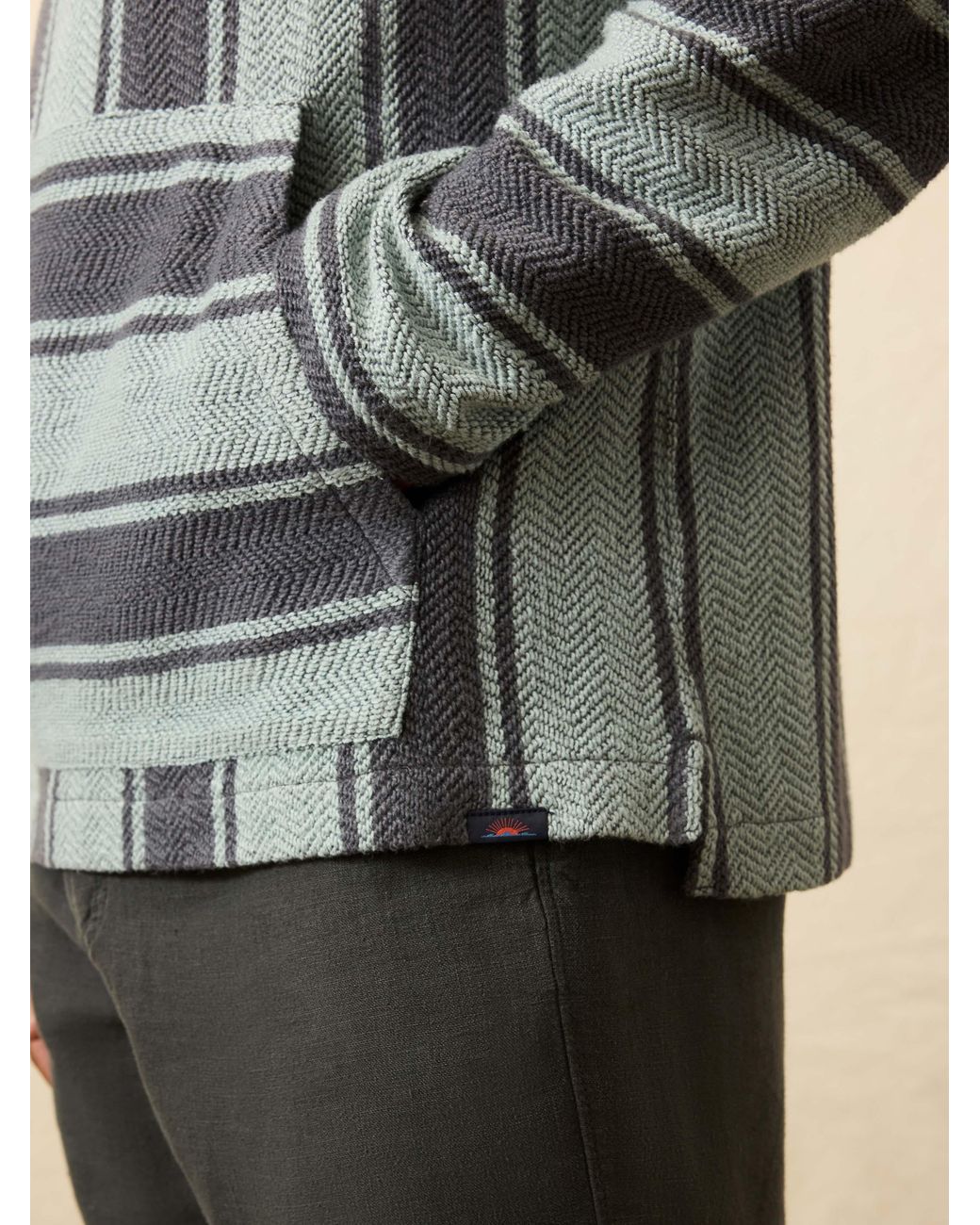 Faherty Brand Blue Whitewater Hoodie for men