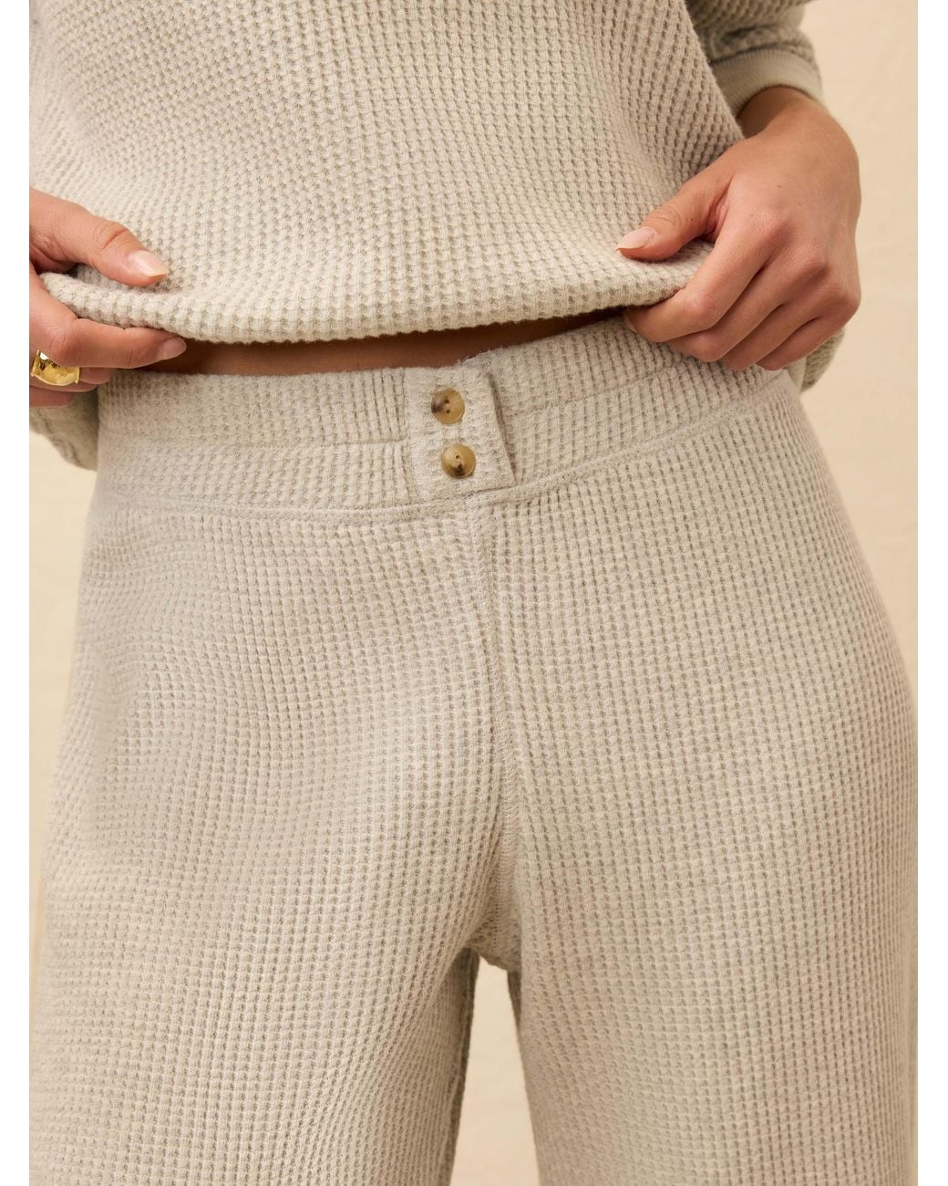 Faherty Brand Natural Apres Waffle Pants
