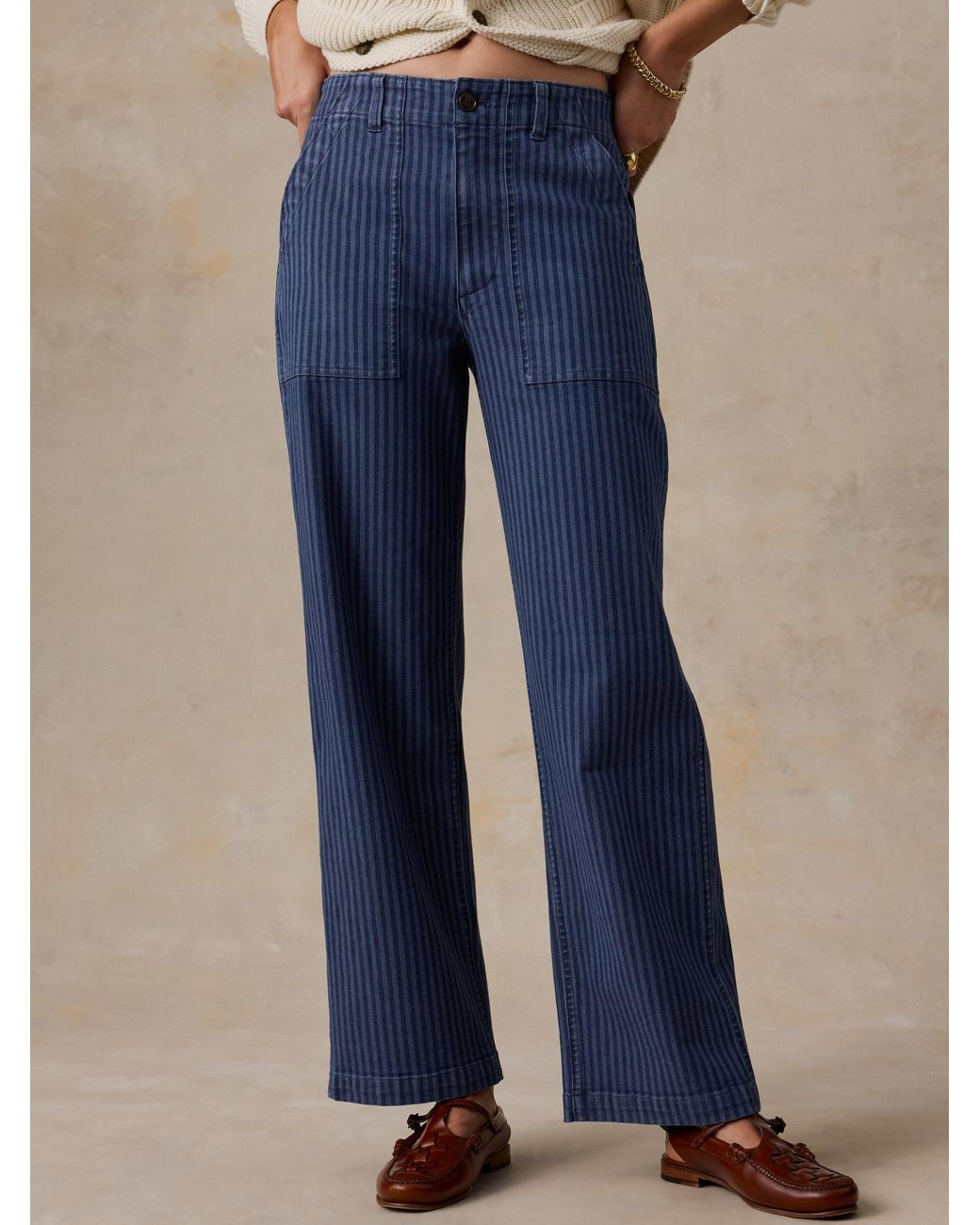 Faherty Brand Blue Topsail Utility Pants
