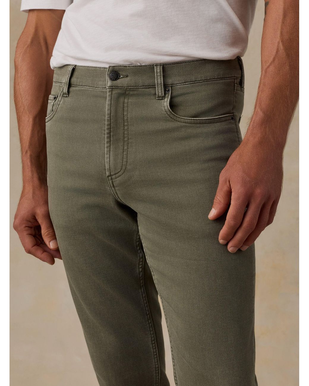 Faherty Brand Natural Stretch Terry 5-Pocket Pants for men