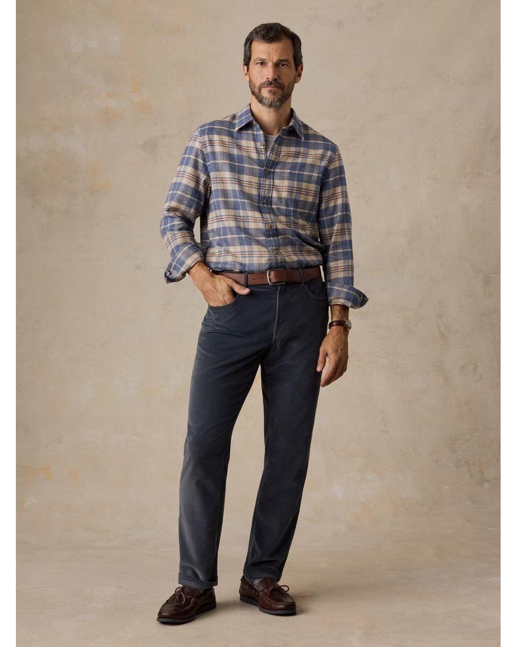 Faherty Brand Natural Stretch Terry Corduroy 5-Pocket Pants for men