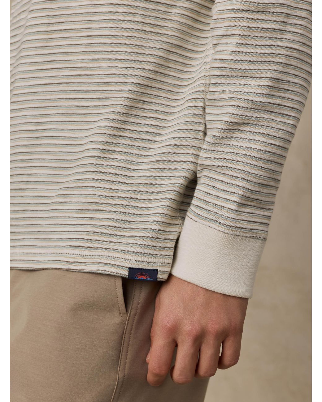 Faherty Brand Natural Sunwashed Organic Hoodie for men