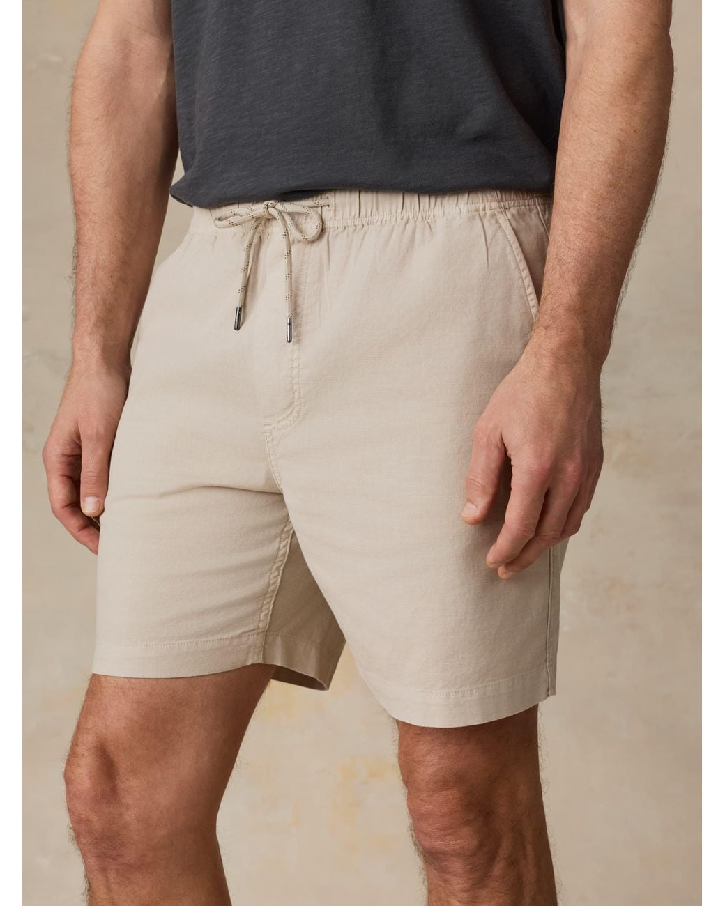 Faherty Brand Natural Essential Drawstring Short for men