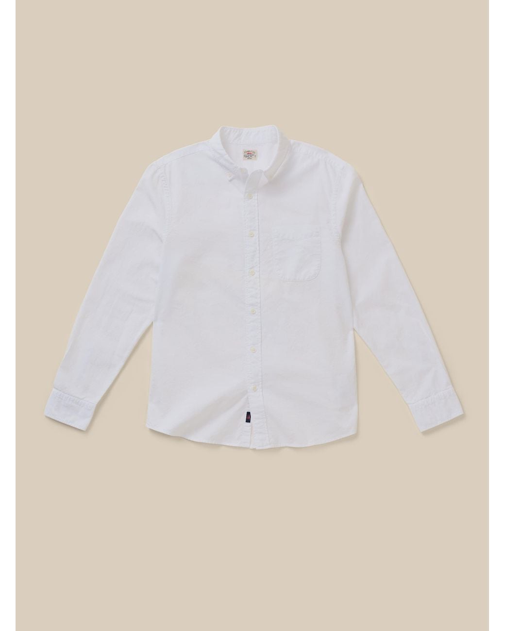 Faherty Brand Natural Laundered Oxford Shirt for men