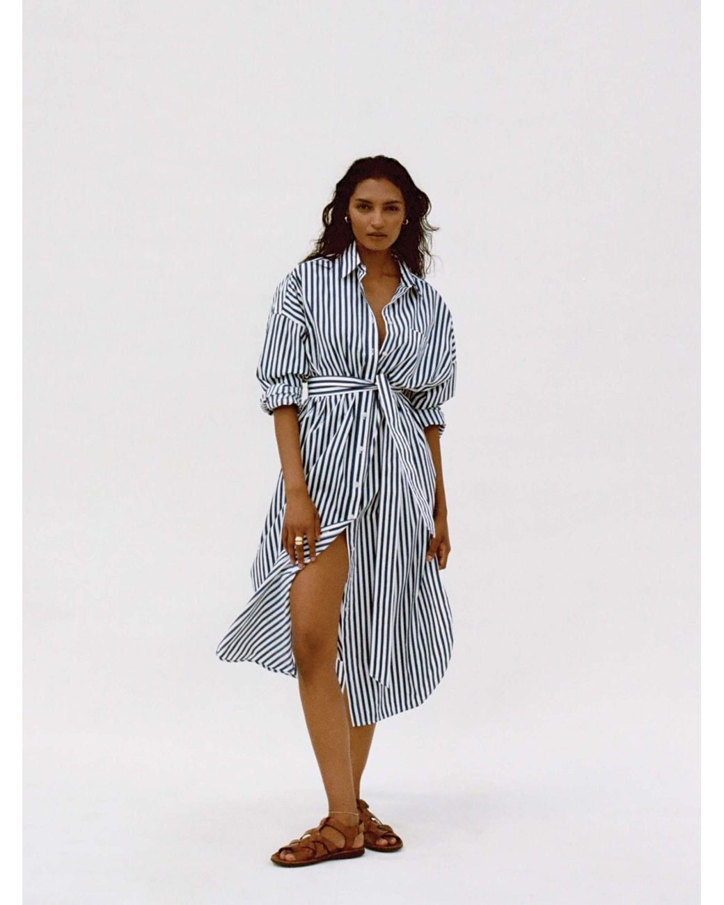 Faherty Brand White Coastal Poplin Rio Shirtdress