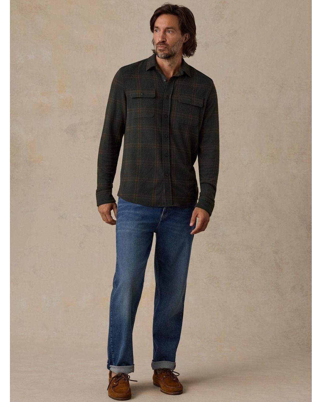 Faherty Brand Black Legend Sweater Shirt for men
