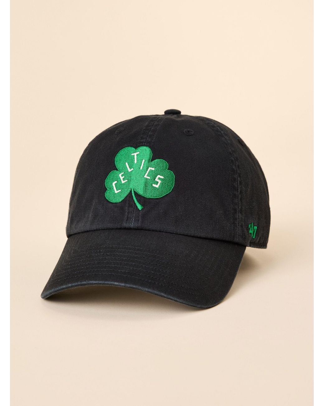 Faherty Brand Black Boston Celtics X '47 Clean Up Hat