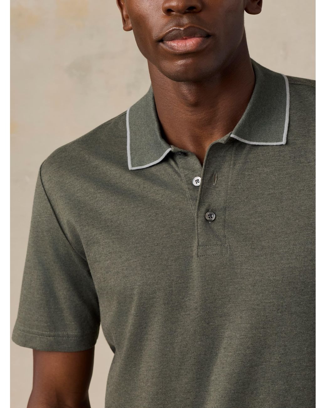Faherty Brand Natural Short-Sleeve Movement Pique Polo Shirt for men