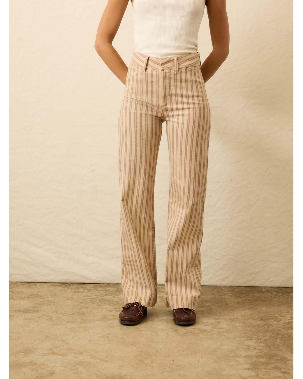 Faherty Brand Natural Twill Tide Slim Straight Pants