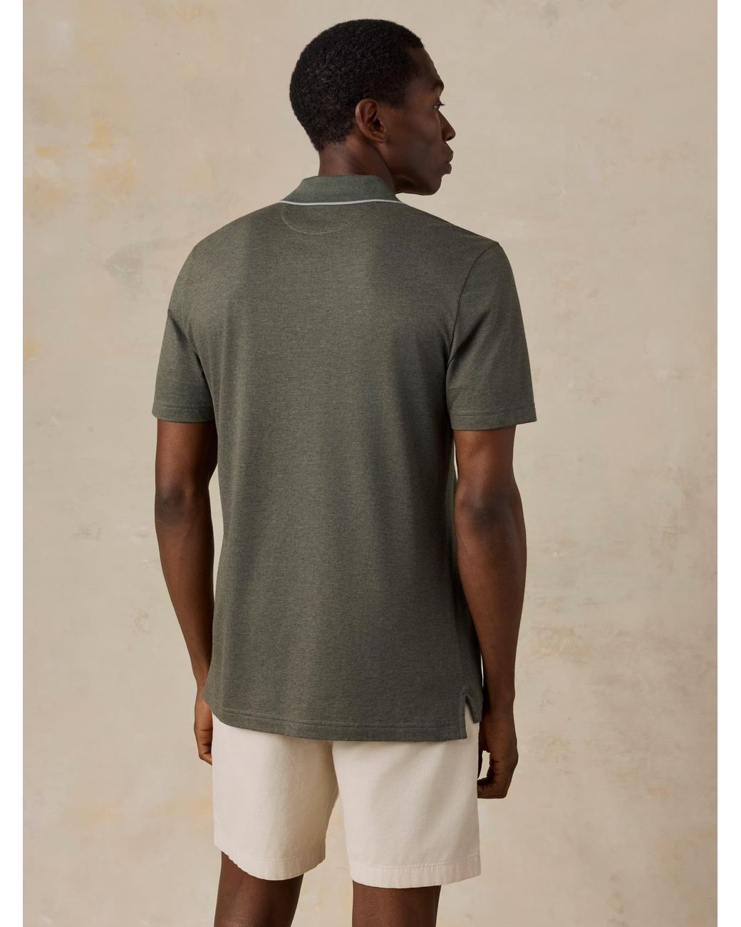 Faherty Brand Natural Short-Sleeve Movement Pique Polo Shirt for men