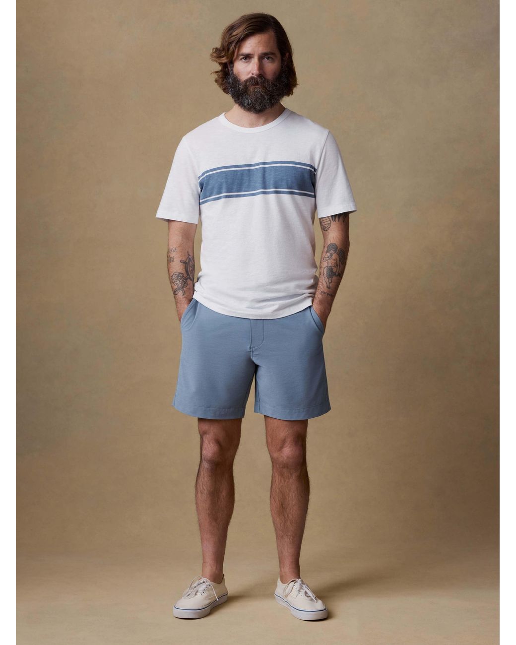 Faherty Brand Blue All Day Short (5" for men