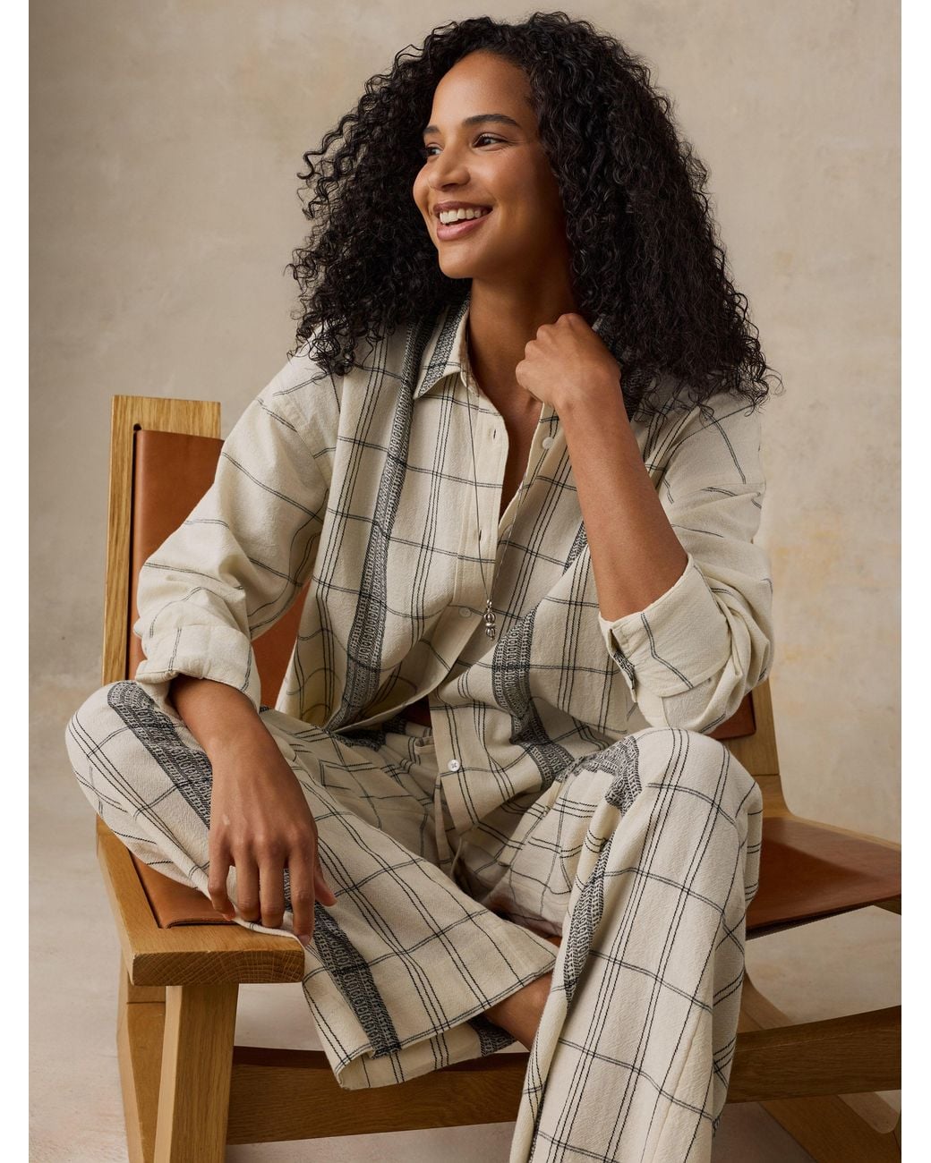 Faherty Brand Brown Textured Cotton Relaxed Shirt