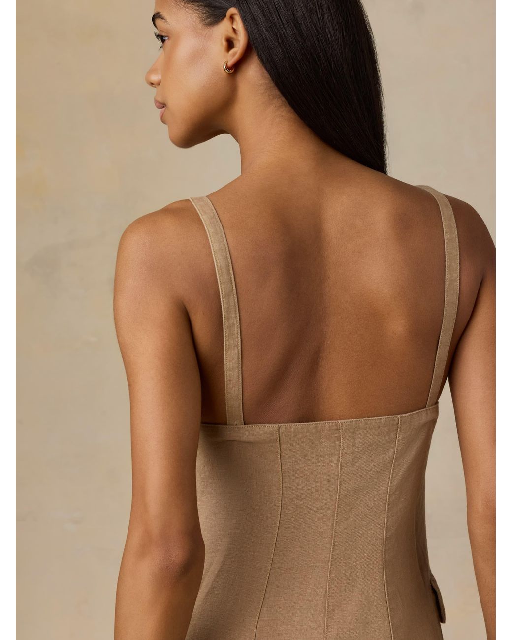 Faherty Brand Natural Sun Strider Linen Milo Dress