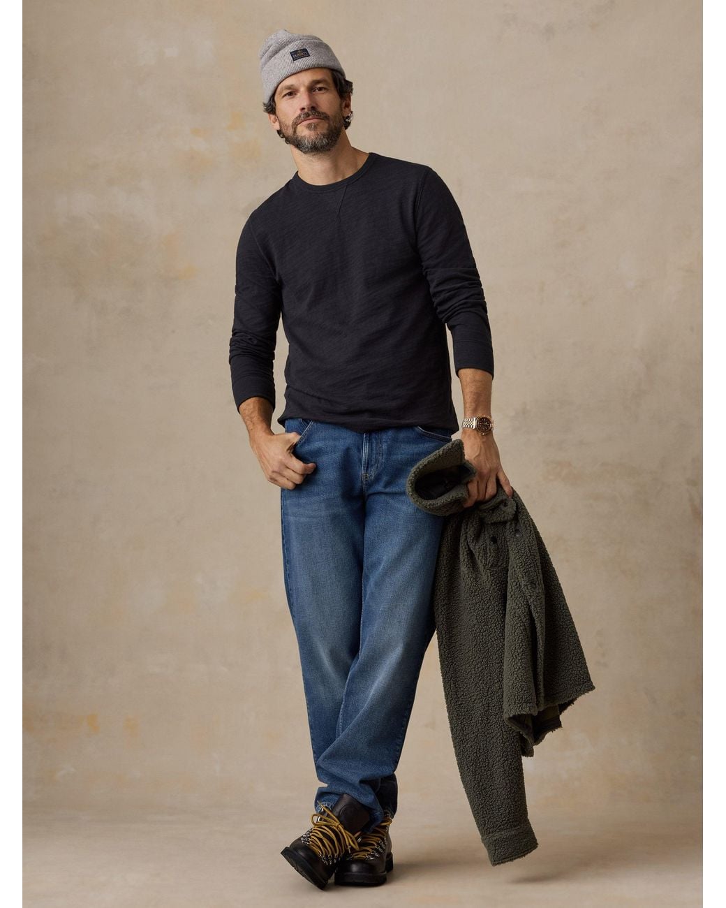 Faherty Sunwashed Organic Crew T-Shirt in Blue for Men | Lyst