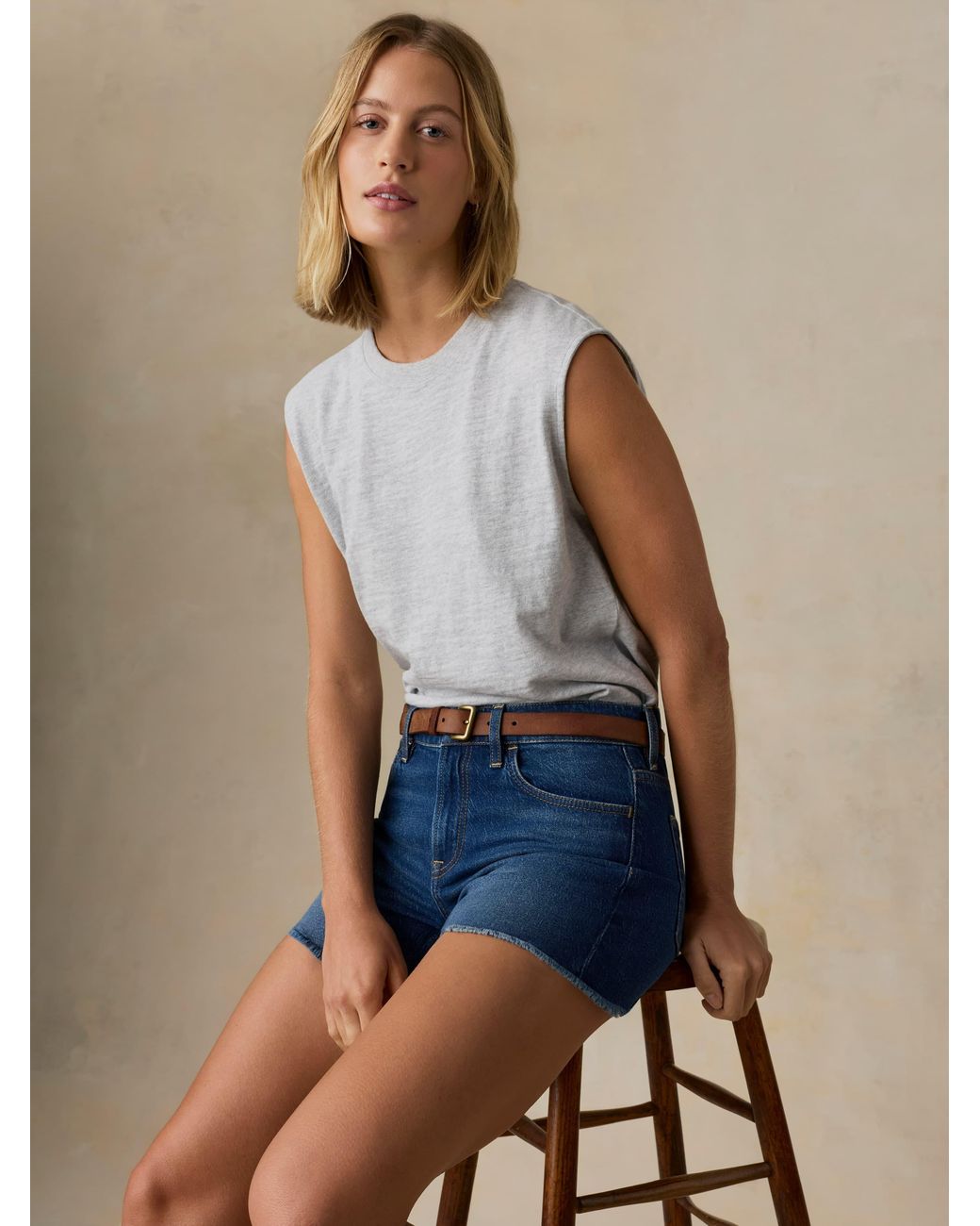 Faherty Brand Blue Sundrift Denim Short