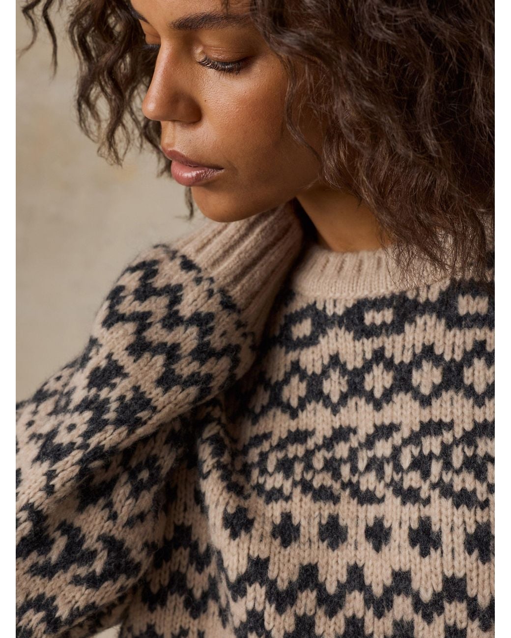 Faherty Brand Gray Après Alpaca Midnight Bay Crew Sweater
