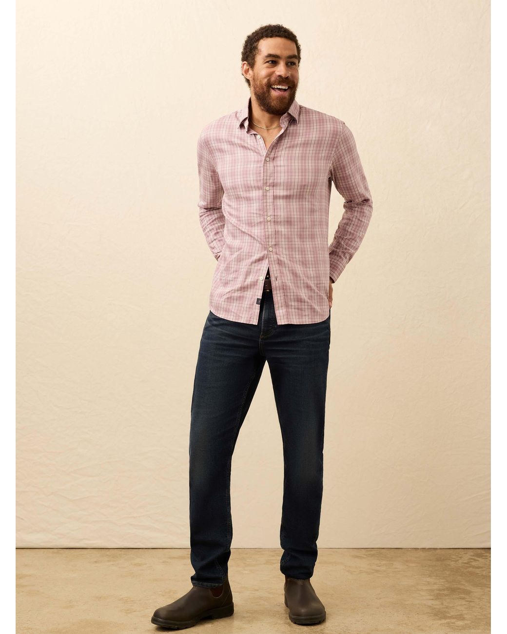 Faherty Brand Pink The Movement Shirt for men
