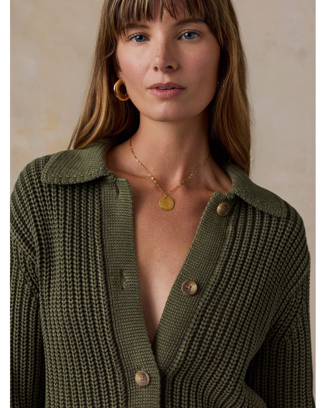 Faherty Brand Natural Sunwashed Cotton Lodge Cardigan