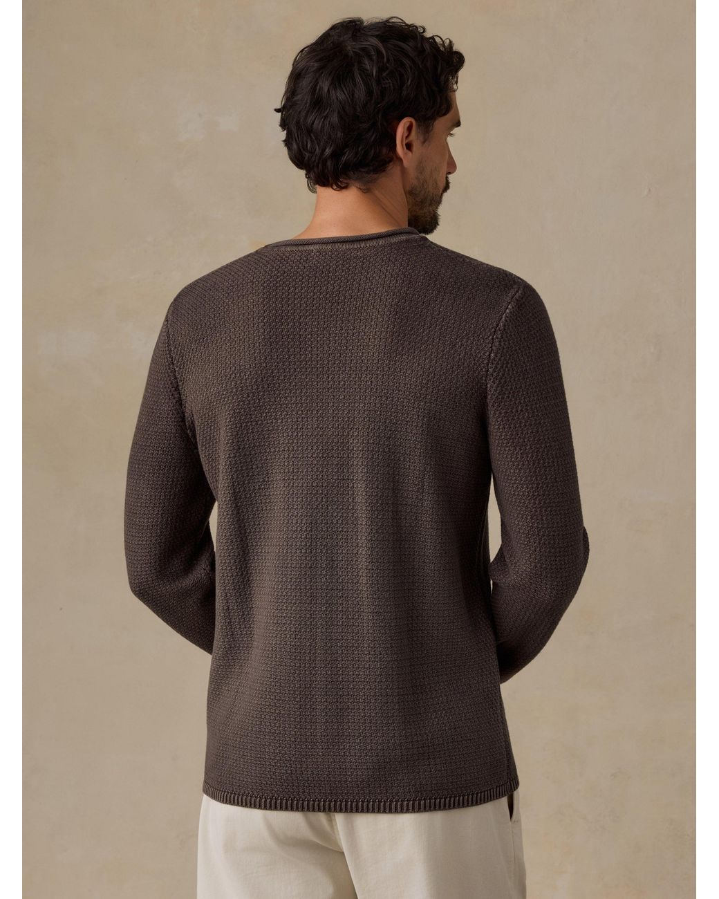 Faherty Brand Brown Sunwashed Dockside Sweater for men