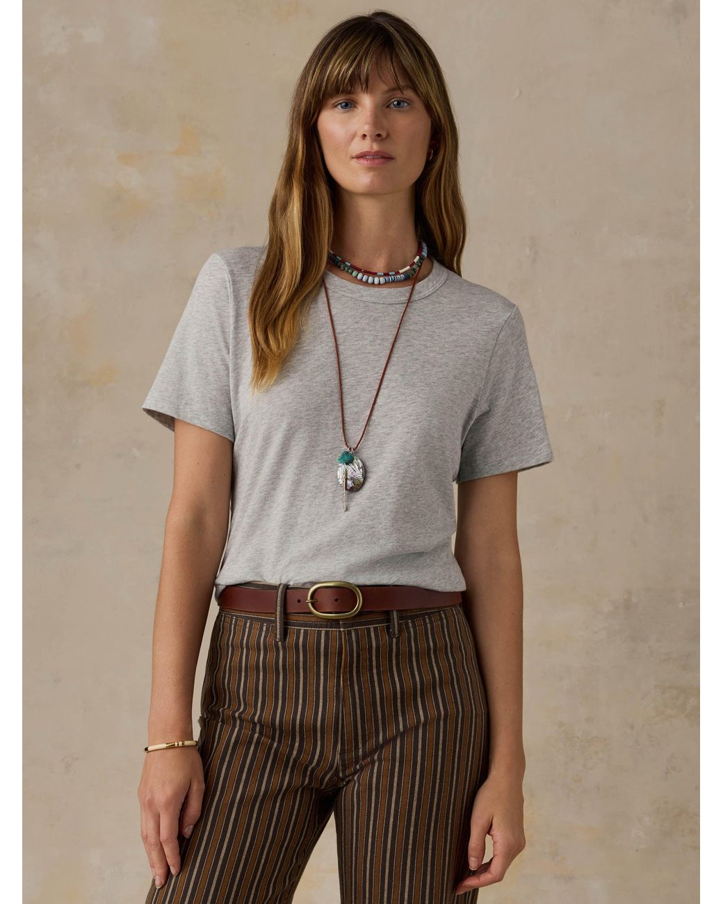 Faherty Brand Natural Sunwashed Regenerative T-Shirt