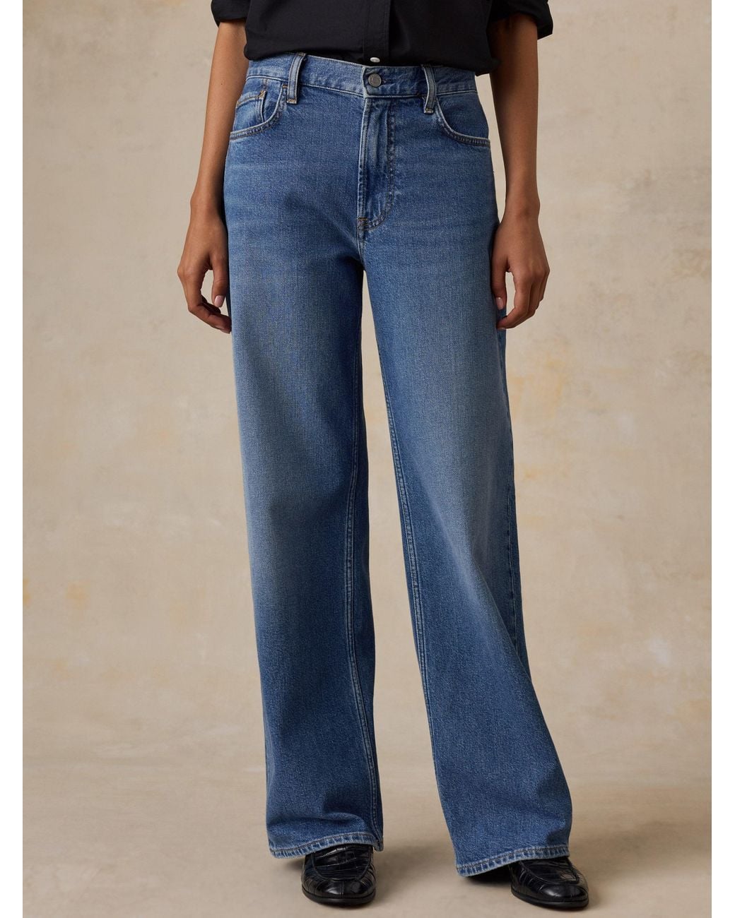 Faherty Brand Multicolor Regenerative Cotton Denim Wide Leg