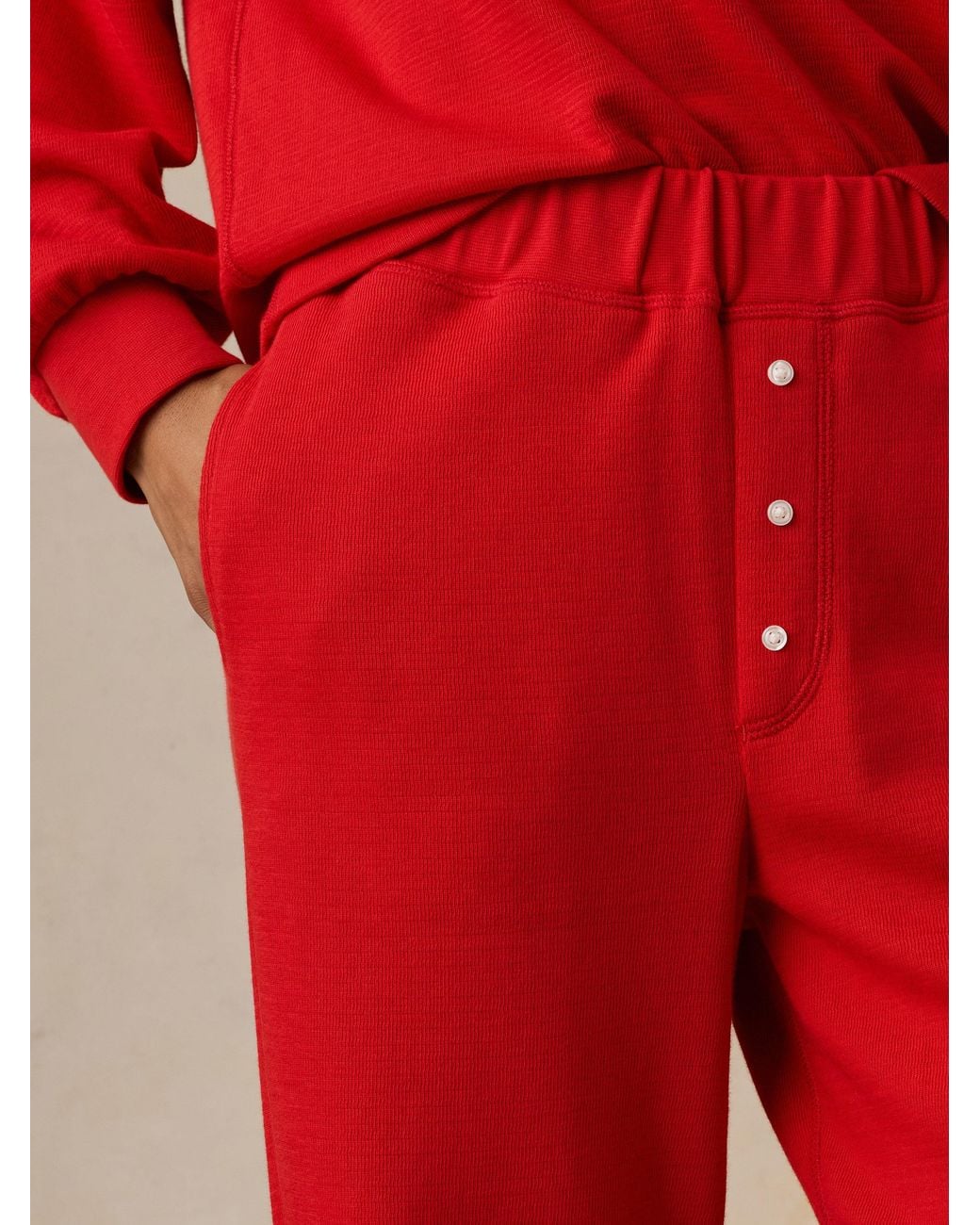 Faherty Brand Red Double Knit Pants