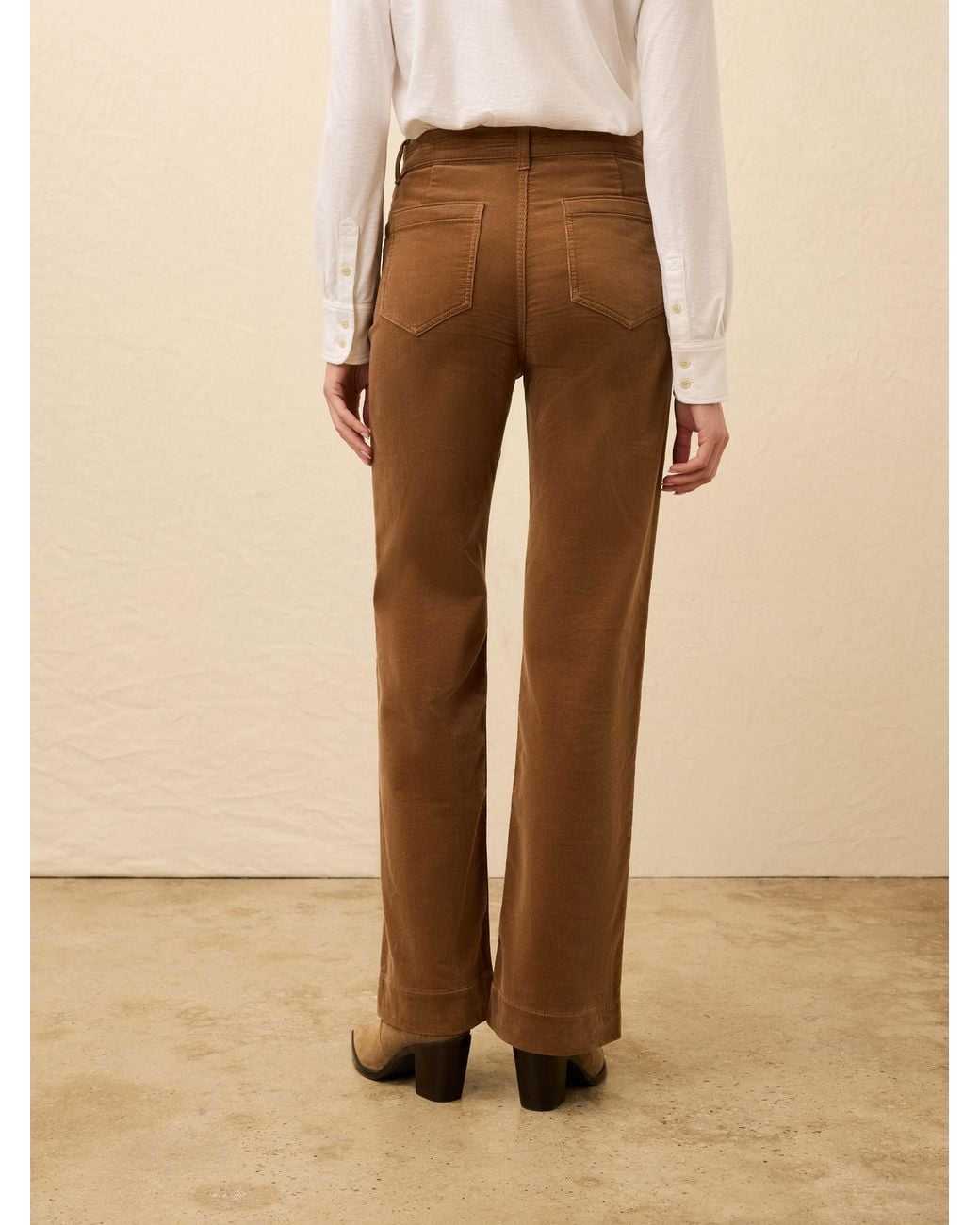 Faherty Brand Brown Stretch Terry Cord Patch Pocket Pants