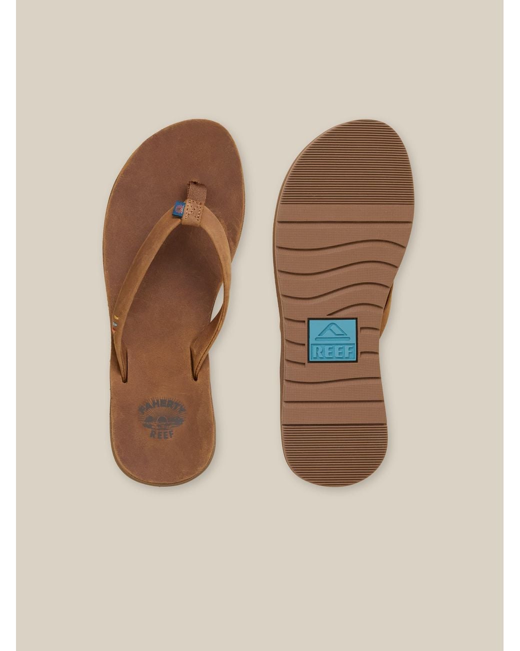 Faherty Brand Natural X Reef Ojai Slim Flip Flop Shoes