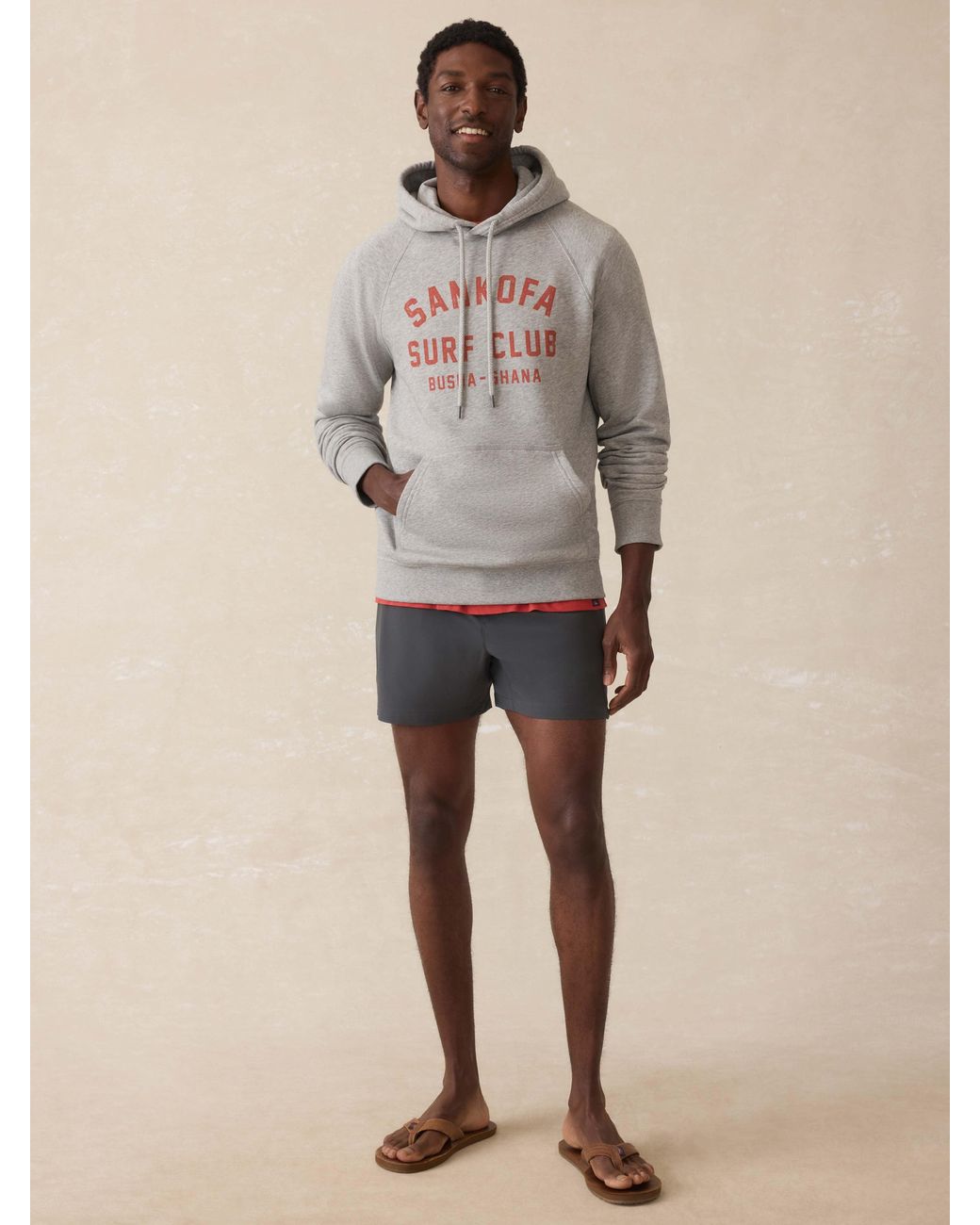 Faherty Brand Natural Surf Ghana High Standard Fleece Hoodie for men
