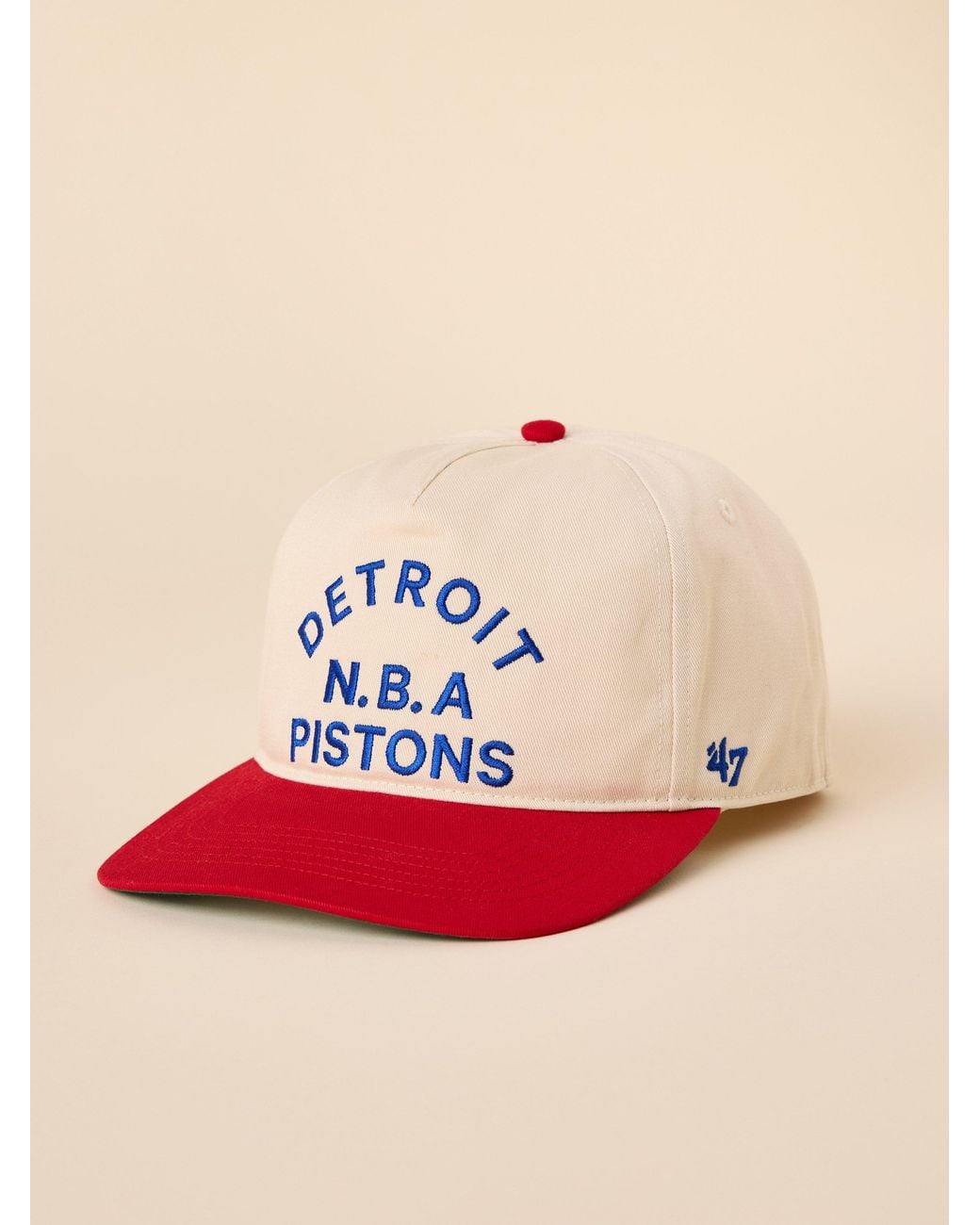 Faherty Brand Natural Detroit Pistons X '47 Hitch Lc Hat