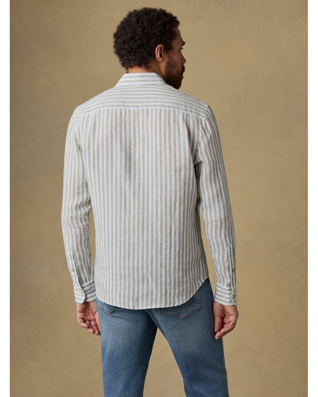 Faherty Brand Natural Laguna Linen Shirt for men