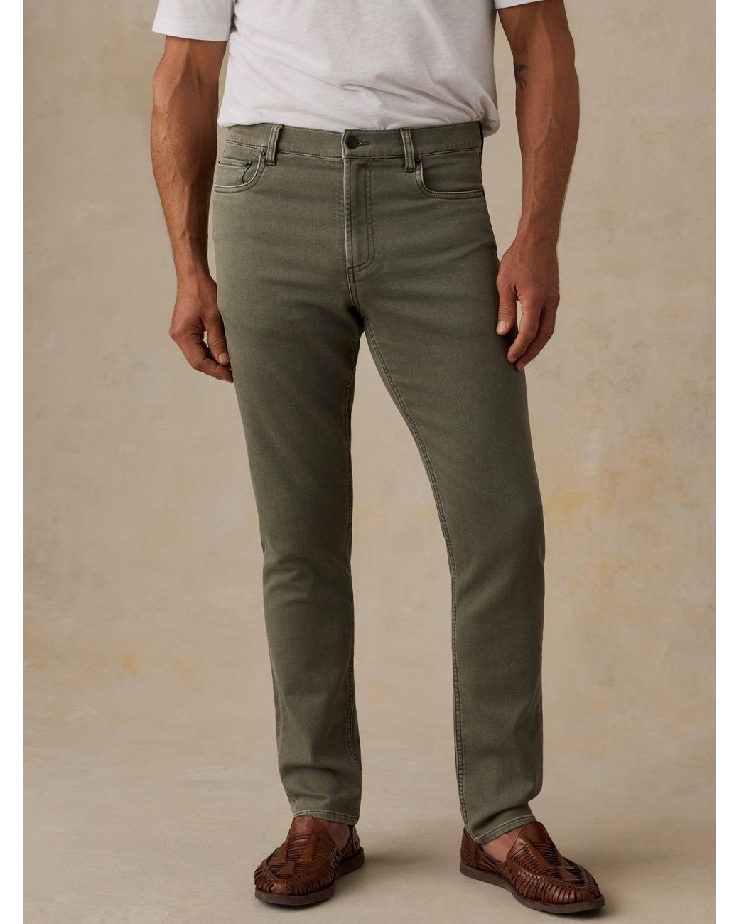 Faherty Brand Natural Stretch Terry 5-Pocket Pants for men
