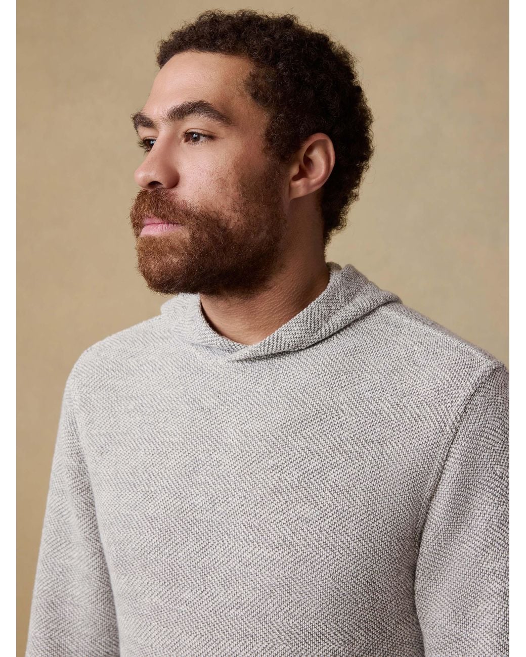 Faherty Brand Natural Whitewater Hoodie for men