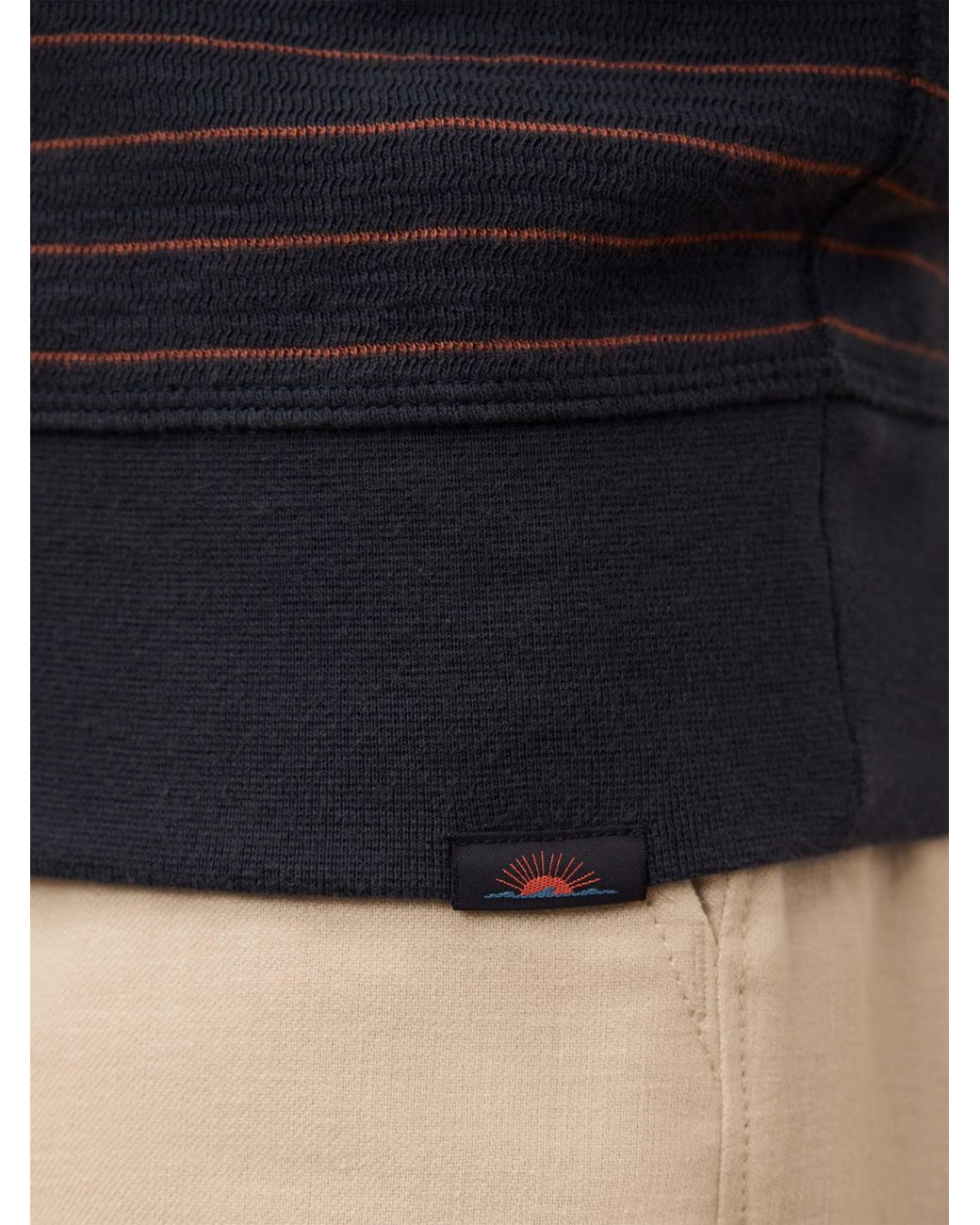 Faherty Brand Blue Double Knit Crewneck T-Shirt for men