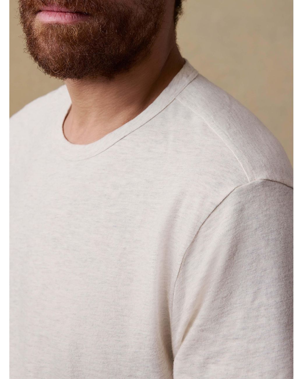 Faherty Brand Natural Sunwashed Regenerative T-Shirt for men