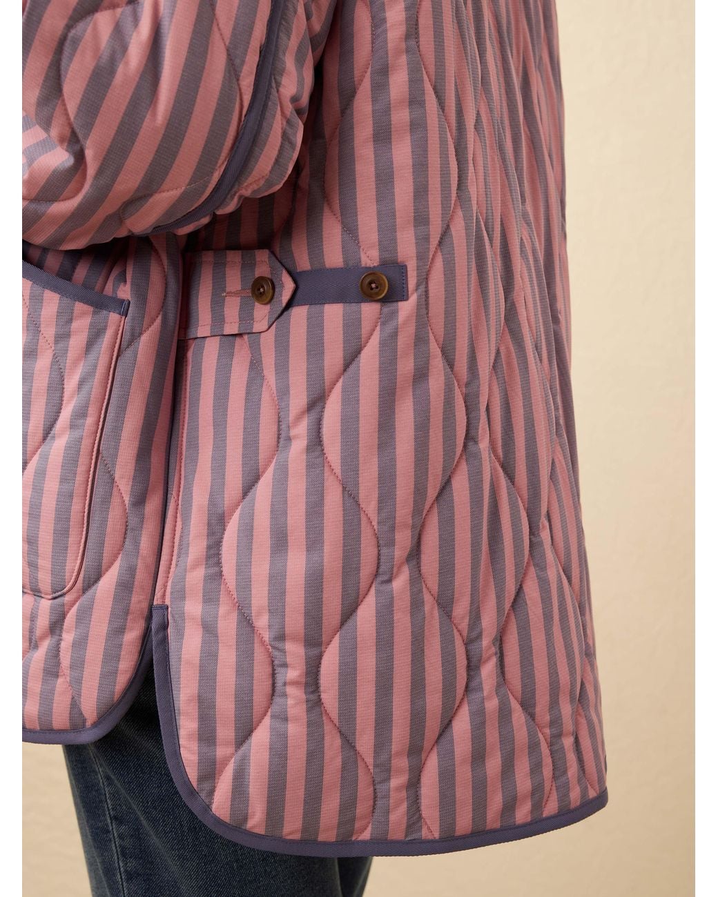 Faherty Brand Pink Horizon Series Quilted Jacket