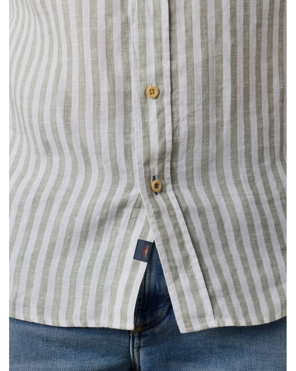 Faherty Brand Natural Laguna Linen Shirt for men