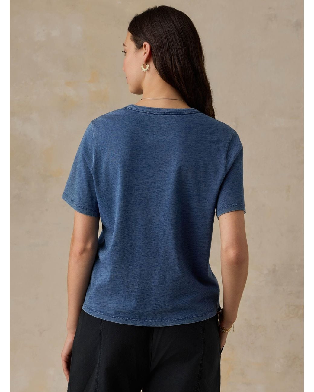 Faherty Brand Blue Sunwashed Regenerative T-Shirt