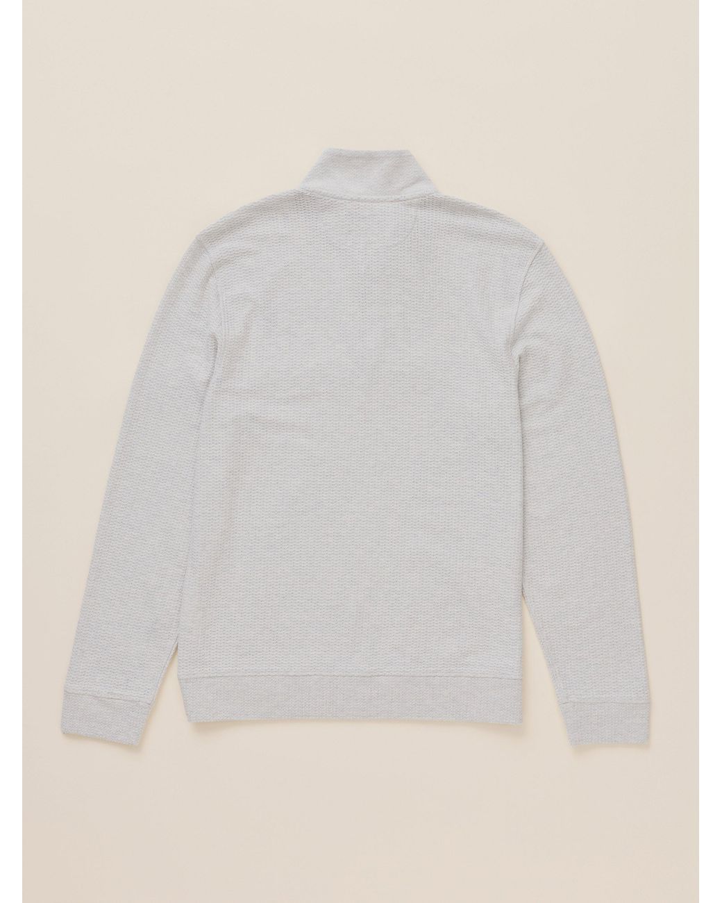 Faherty Brand Natural Textured Knit Quarter Zip for men